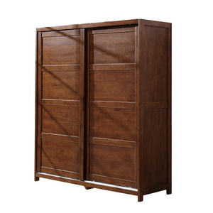 Cheap Home Furniture Bedroom Wardrobe Soild Wood Closet