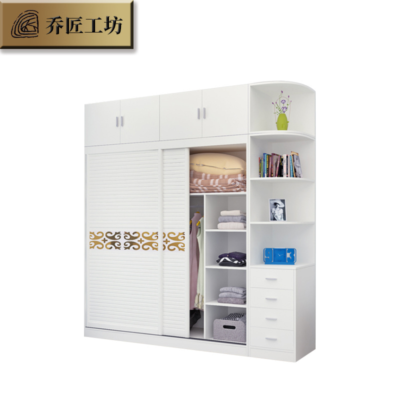 High Quality Mdf Sliding Door Wardrobe Simple Clothes Storage Wardrobe