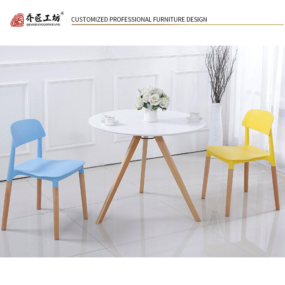 Italian Design PP Back Wooden Plastic chair Outdoor Plastic Chairs For Sale