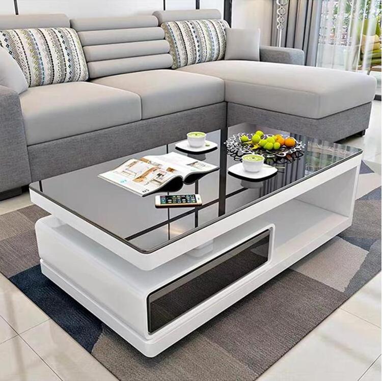 Factory wholesale New Classic Living Room tempered Glass Top Central Coffee Table