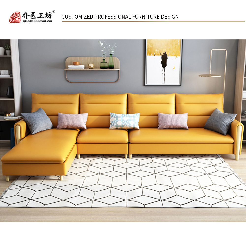 Hot Sale New Design Storage Nordic Home Furniture Single Leather Sofa Set