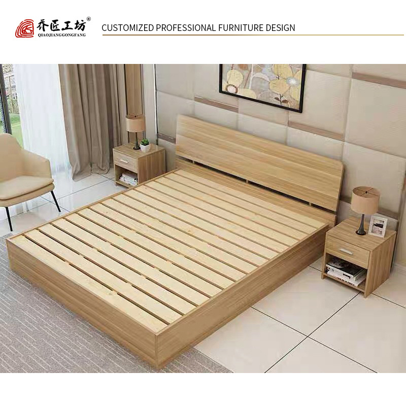 Specific Use Customized Modern Bed Frame Rococo Kingsize Bed For Bedroom