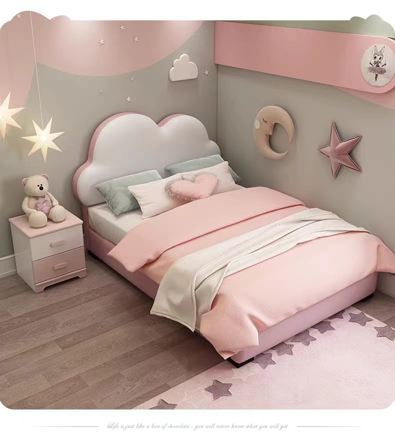 2023 new Children Beds Wholesale Modern Bedroom Baby Girl Bed Children Furniture Sets Kids Bed 1.2m/1.35m/1.5m/1.8m