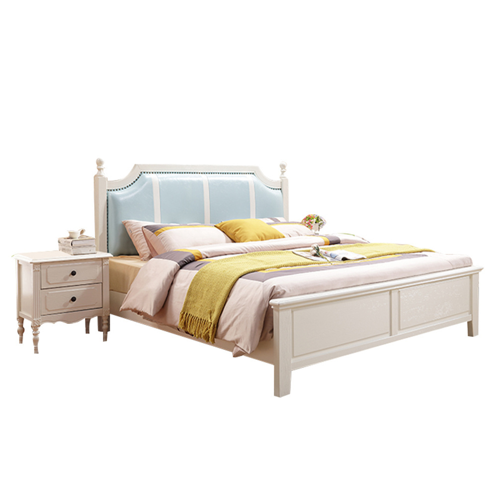 Bedroom Furniture Set Palace Luxury French Style Wooden Single Bed