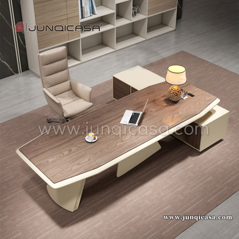 Luxury Modern Office CEO Desk Table Manager Solid Wood Tables Office Furniture Set Design Boss Desk