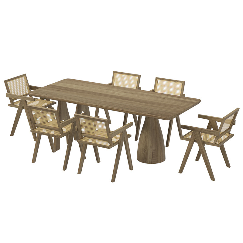 Modern solid wood rectangular table Simple kitchen casual dining table Designer Home Restaurant Dining Table dining furniture