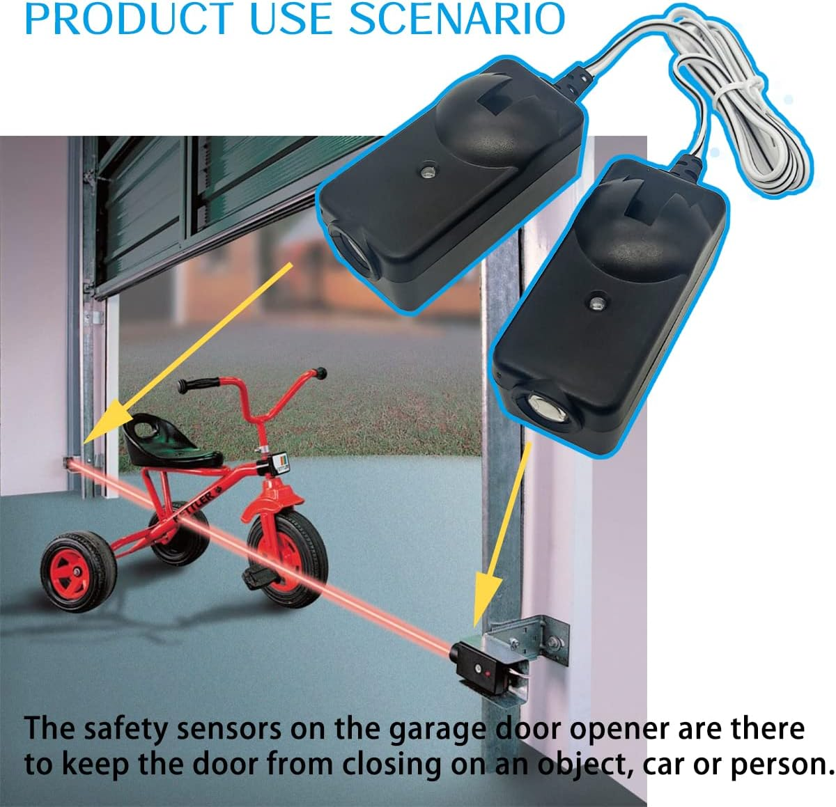 41A5034 Safety Sensor Kit Garage Door Sensors Garage Doors from 1997 to Present Can Be Used