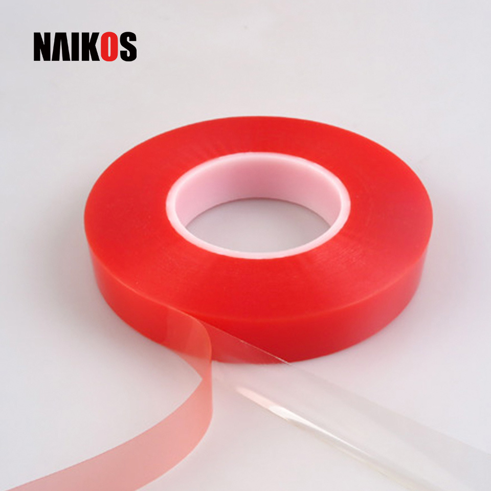 4965 Red Liner Clear Polyester Film Strong Acrylic Adhesive Double Sided PET Tape