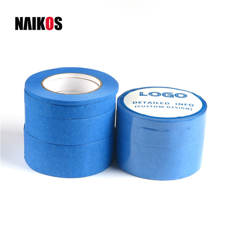 Multi-use  Masking Crepe Paper Painting Adhesive  14 Days UV Resistant Blue Painters Tape