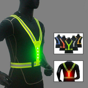 Child/Adult Bicycle Sport Work Safety Vests Light Signal High Visibility Running Reflective Flashing LED Safety Warning Vest