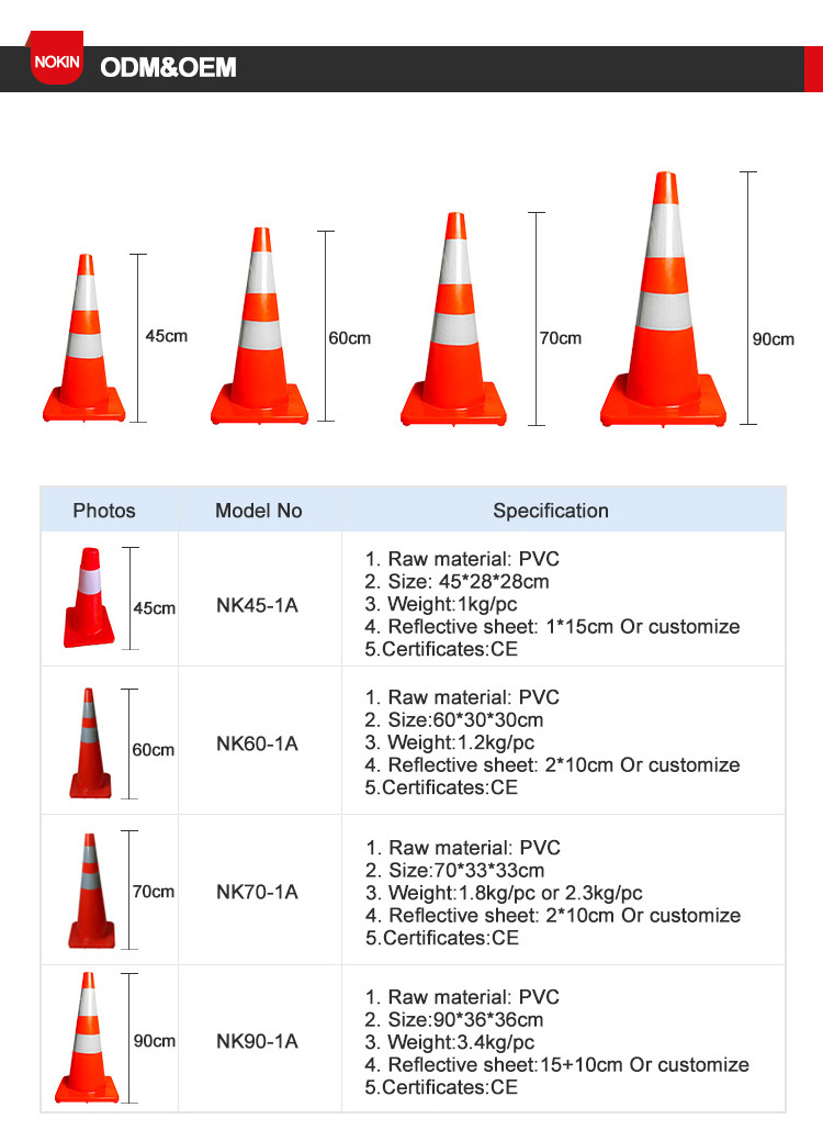 90 cm orange collapsible warehouse rubber coneconos de seguridad vial cono de seguridad PVC safety traffic road cones