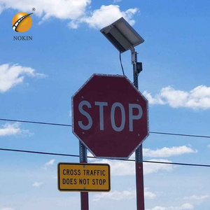 Yellow Pedestrian Crosswalk Signs Octagon Solar Flashing Light Traffic Stop Sign LED Solar Powered Traffic Road Safety Sign