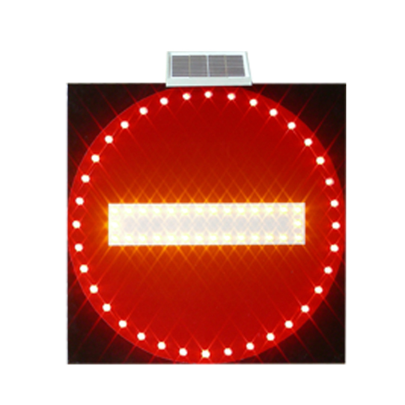 Solar Panel Safety Warning Traffic Sign and Signal LED Flashing Lights Stop for Pedestrian in Crosswalk Sign LED Road Stop Sign