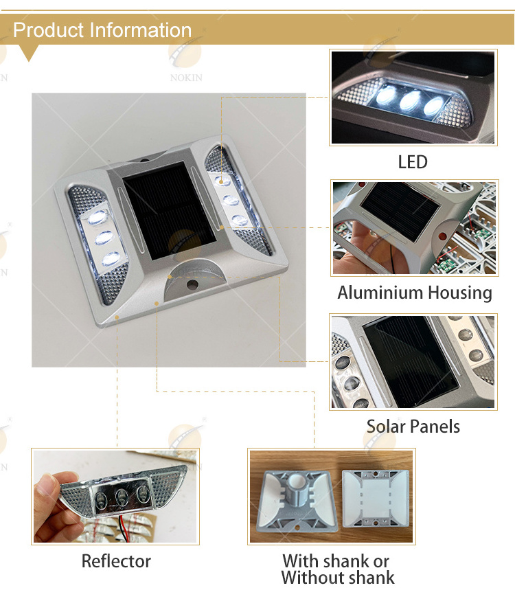 Solar Led Flash Pavement Marker Light For Highway Safety Solar Cat Eyes Parks and gardens Aluminum LED Solar Road Stud