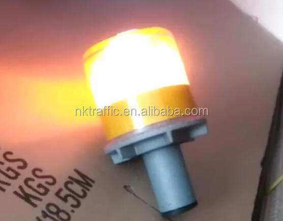 led flashing road safety light solar traffic cone warning light