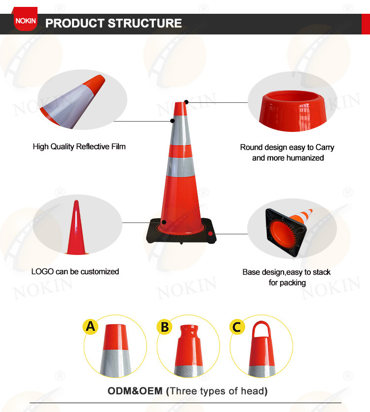 90 cm orange collapsible warehouse rubber coneconos de seguridad vial cono de seguridad PVC safety traffic road cones