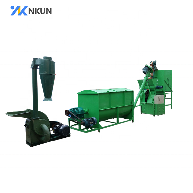 Crumble chicken 5tph pallet feed production line feed mixer machine production line