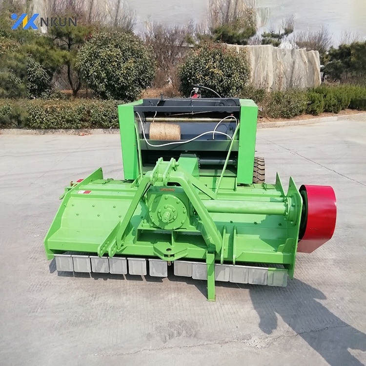 Agricultural small hay baler atv grass straw cutting chopper round baler for sale