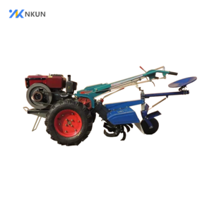 Farm 15 hp diesel hand ploughing machine two wheel walking tractor price