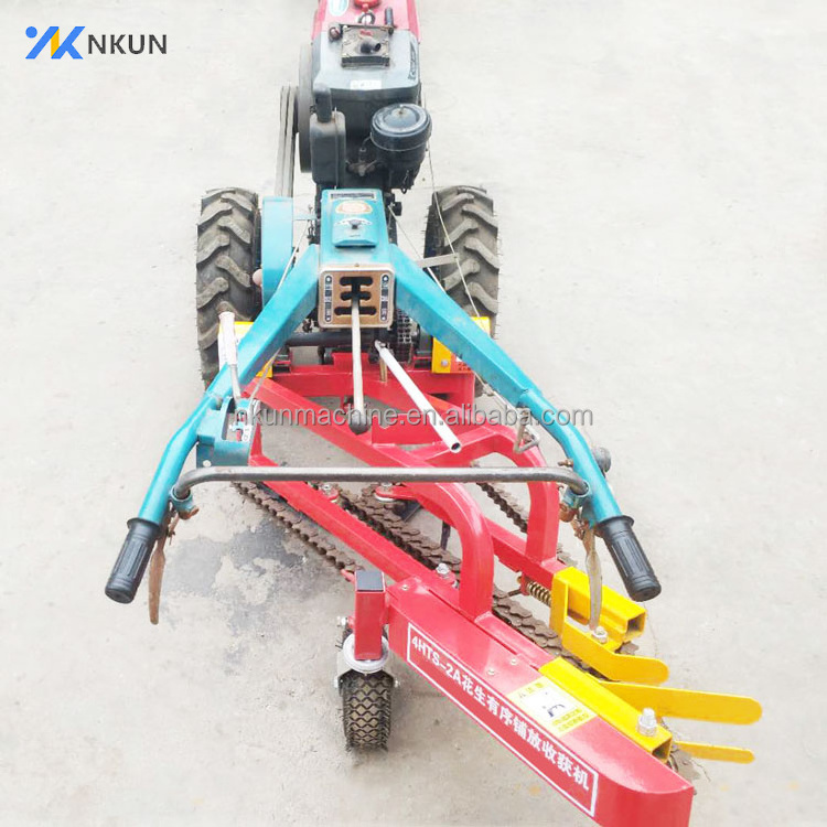 Walking tractor peanut harvester machine two rows groundnut digger and picker for sale