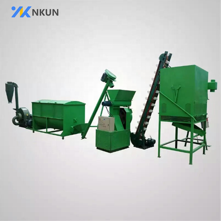 Crumble chicken 5tph pallet feed production line feed mixer machine production line