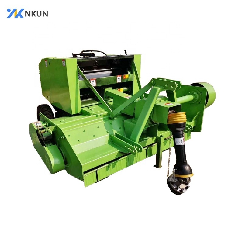 Agricultural small hay baler atv grass straw cutting chopper round baler for sale