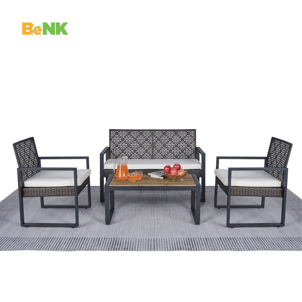 Wholesale 4-Piece Rattan Wicker Garden Furniture supplier in Viet Nam for Outdoor Indoor cheap price set