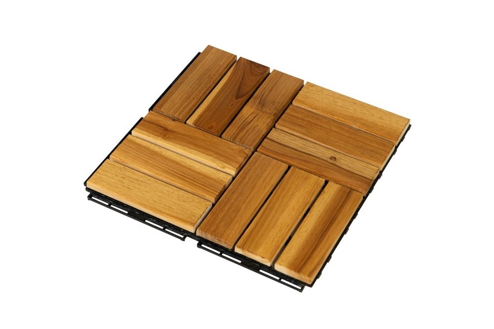 Teak Wood With Plastic Base For Deco Outdoor Patio And Floors Tiles Vietnam Floor Deck