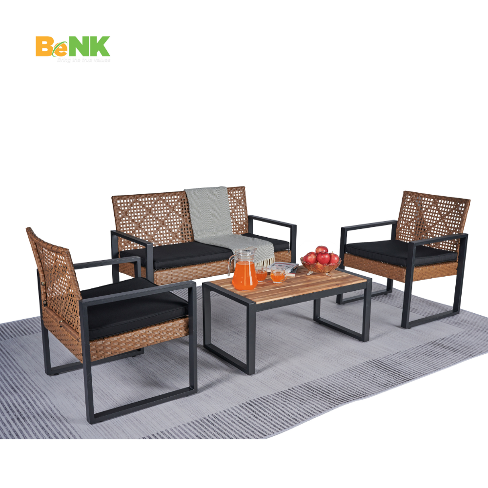 Wholesale 4-Piece Rattan Wicker Garden Furniture supplier in Viet Nam for Outdoor Indoor cheap price set