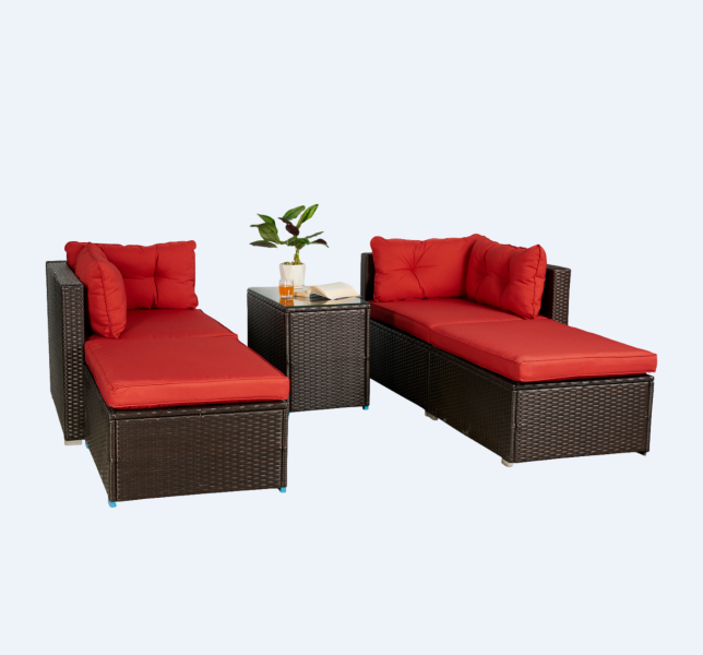 Hot Sale Garden Furniture All Weather Outdoor Furniture Patio Rattan Garden Sofas Outside Seats Sofa Set