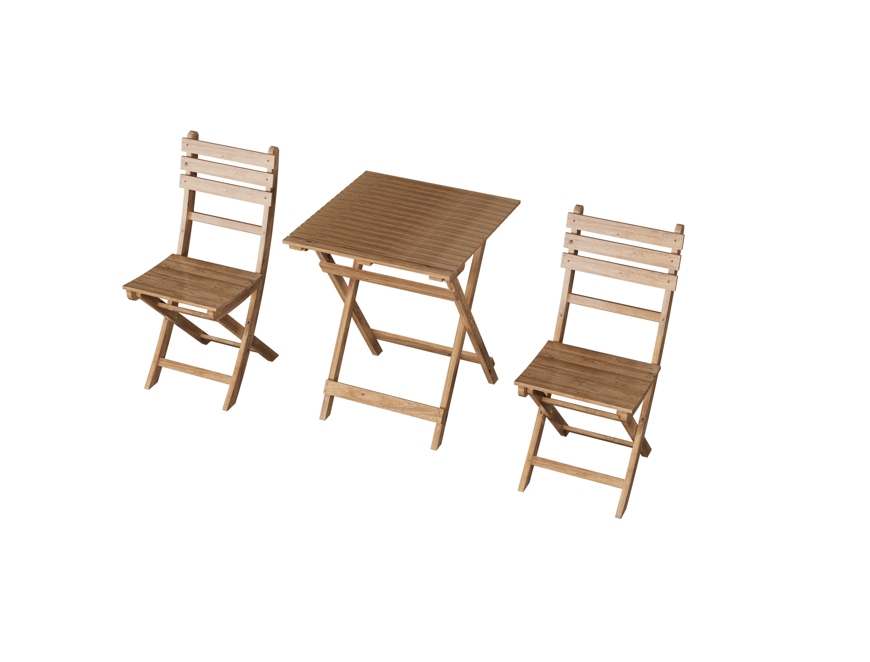 BeNK Acacia Wood Foldable Bistro Set Outdoor Furniture