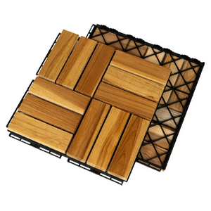 Teak Wood With Plastic Base For Deco Outdoor Patio And Floors Tiles Vietnam Floor Deck