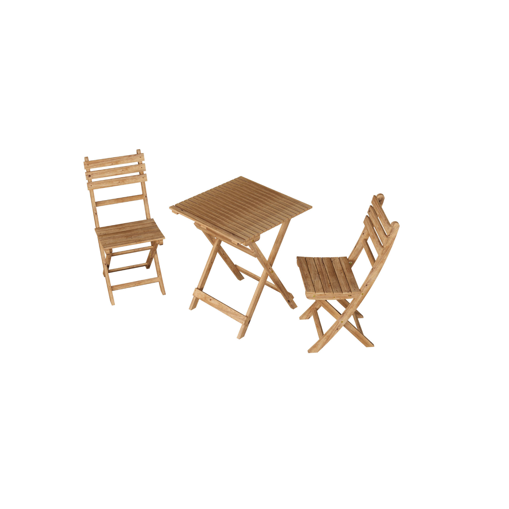 BeNK Acacia Wood Foldable Bistro Set Outdoor Furniture