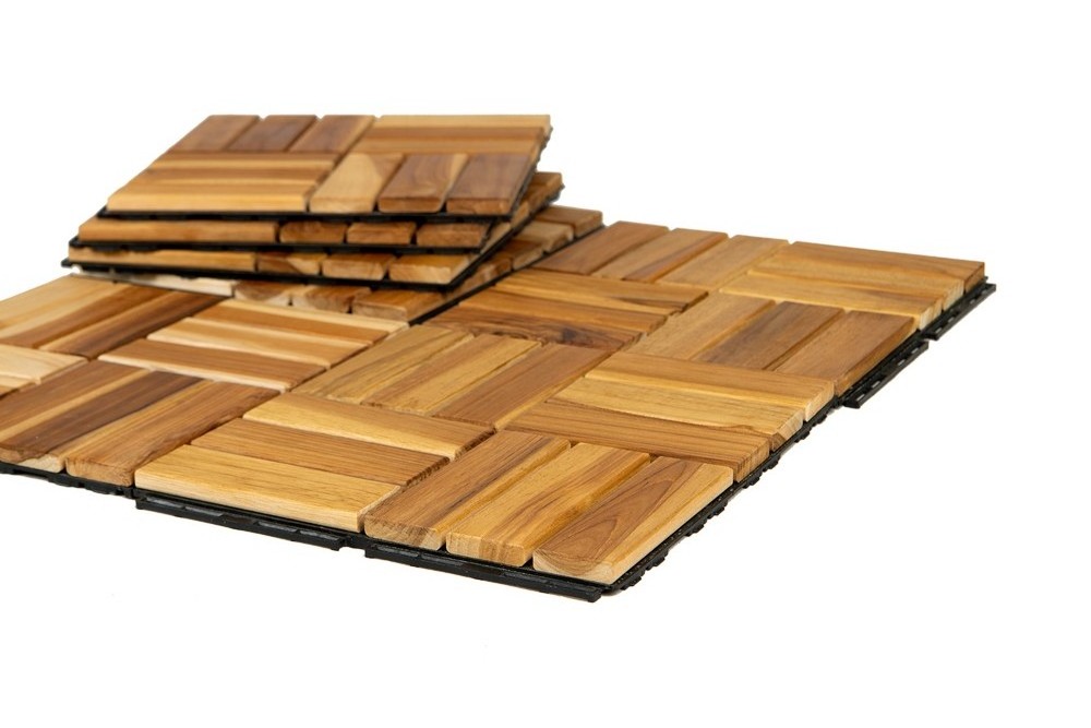 Teak Wood With Plastic Base For Deco Outdoor Patio And Floors Tiles Vietnam Floor Deck