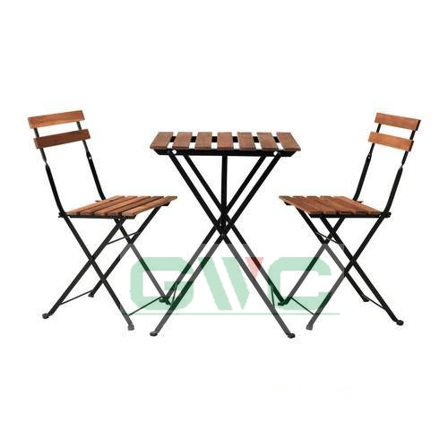 Foldable Acacia Bistro Set for Balcony Coffeehouse/ Vietnam 3 Pieces Outdoor Patio Garden Furniture Set  cheap price