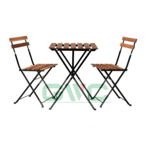 Foldable Acacia Bistro Set for Balcony Coffeehouse/ Vietnam 3 Pieces Outdoor Patio Garden Furniture Set  cheap price