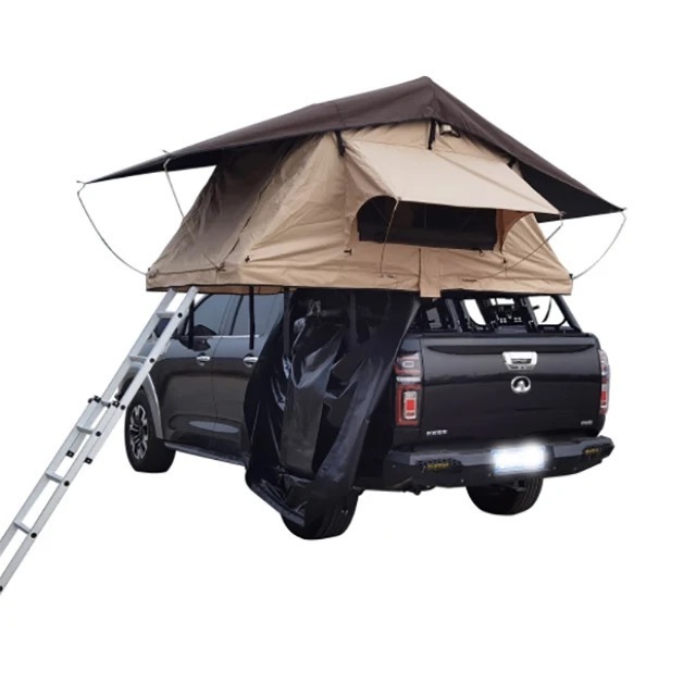 CheaP good quality outdoor Canvas camping box ABS automatic hard shell roof top car rooftop tent for sale.