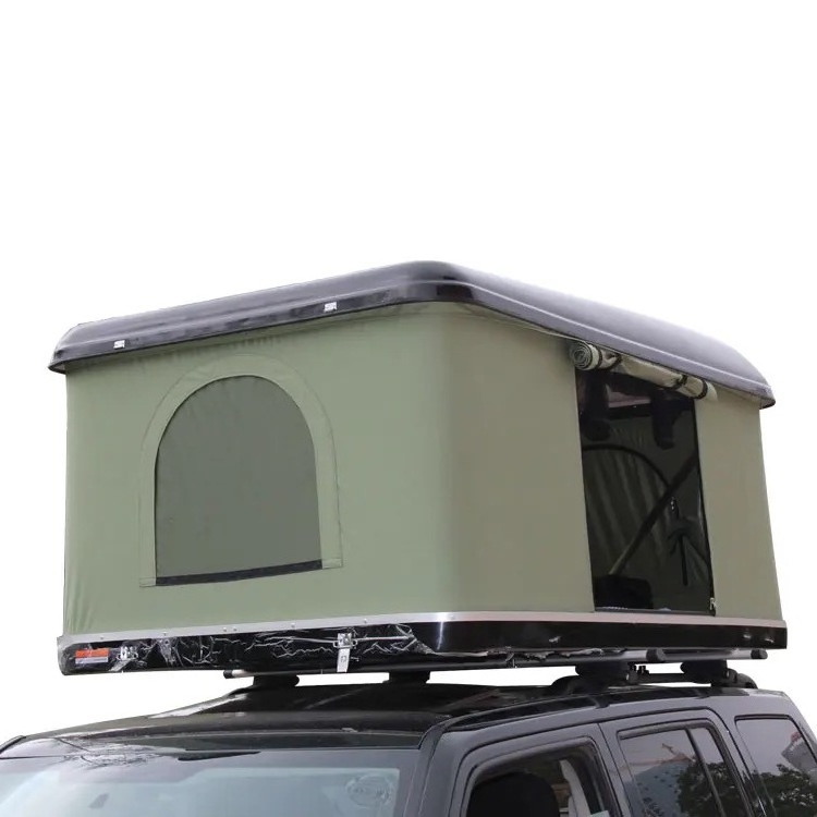 Best quality outdoor Canvas camping box ABS automatic hard shell roof top car rooftop tent for sale.