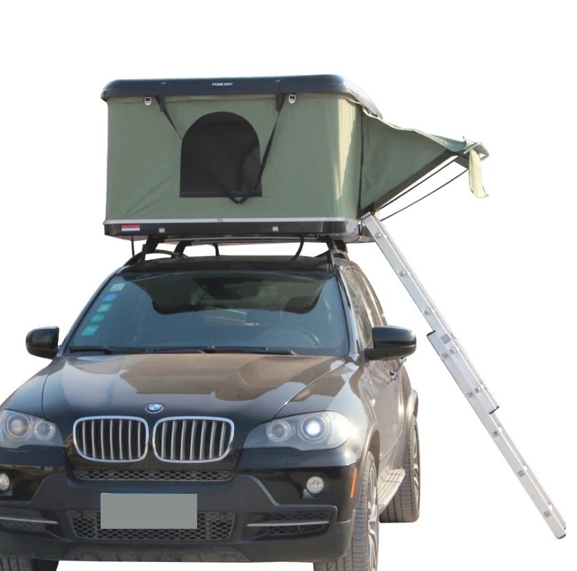 CheaP good quality outdoor Canvas camping box ABS automatic hard shell roof top car rooftop tent for sale.