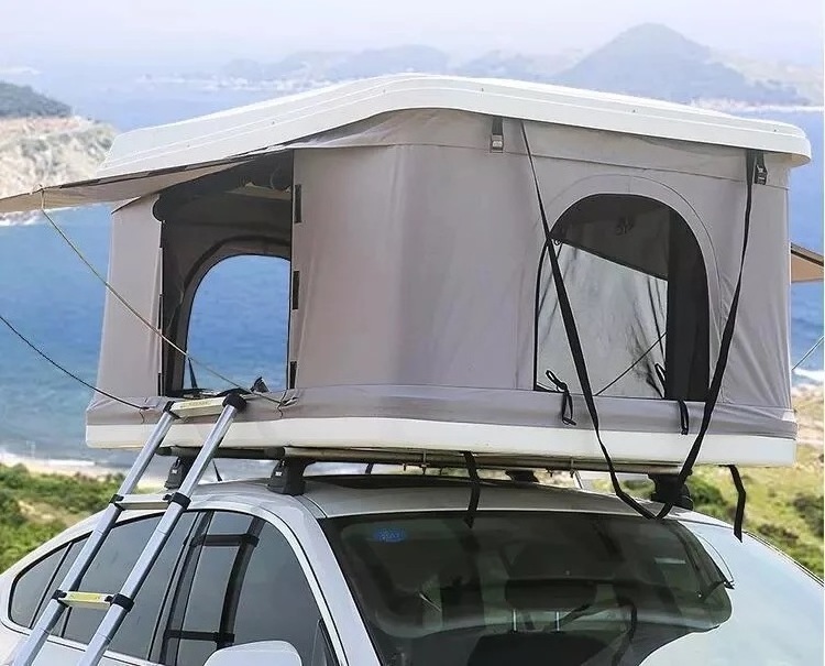 Folding 4x4 Wd Suv pop-up open outdoor Canvas camping box ABS automatic hard shell roof top car rooftop tent for sale.