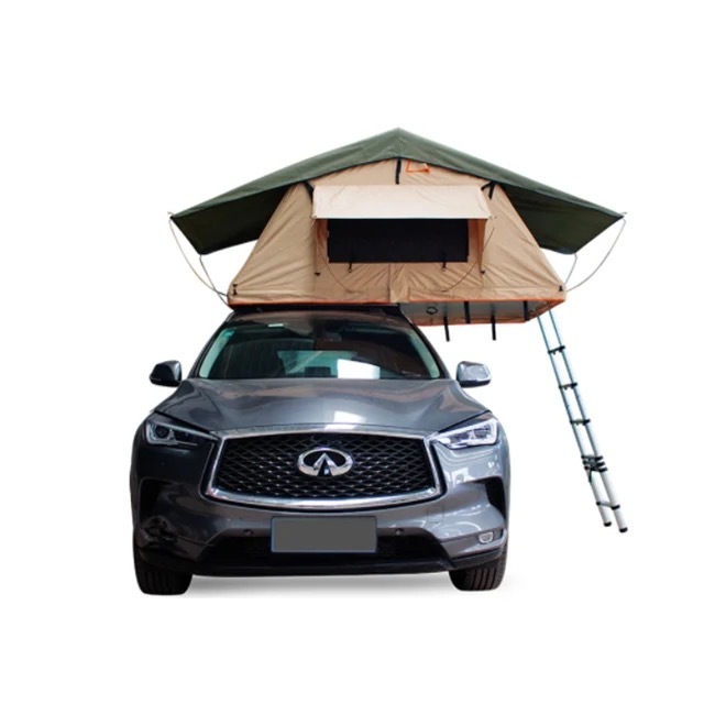 CheaP good quality outdoor Canvas camping box ABS automatic hard shell roof top car rooftop tent for sale.