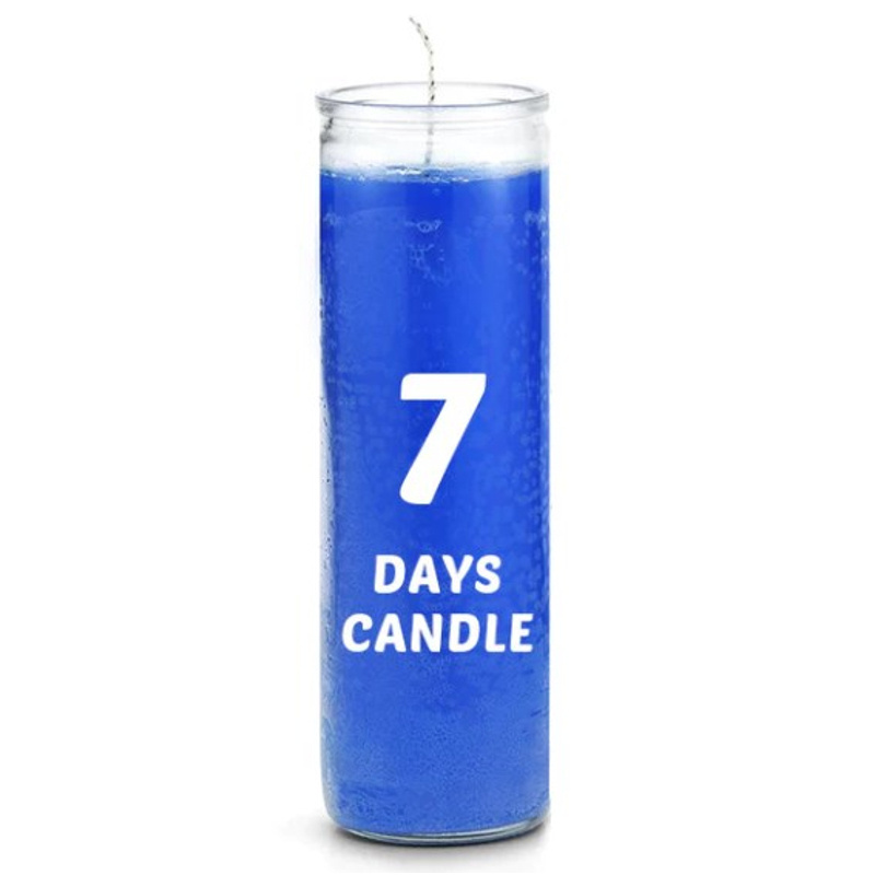 7 Days Candle in glass holders 12x1ct Religious Candles Wholesale In Bulk for Memorial Unscented burning 7 days