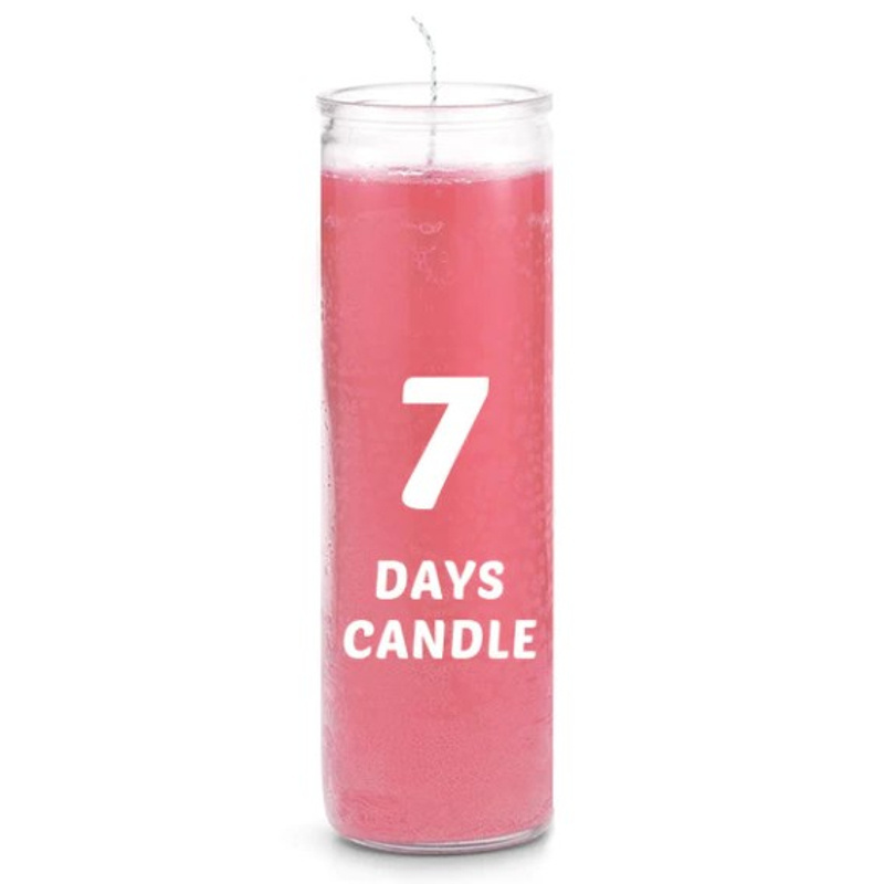 7 Days Candle in glass holders 12x1ct Religious Candles Wholesale In Bulk for Memorial Unscented burning 7 days