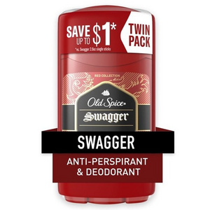 Old Spice Men's Antiperspirant & Deodorant Swagger, 2.6oz Pack of Two