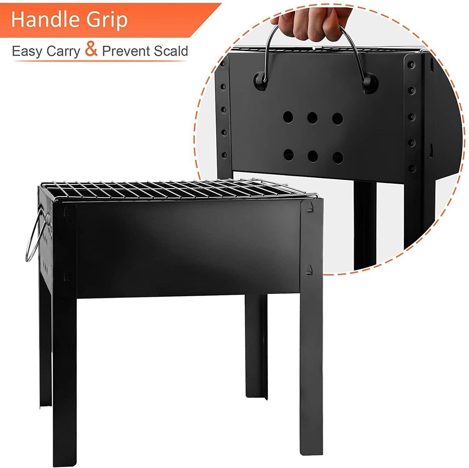 Foldable Outdoor Charcoal Barbecue Grill