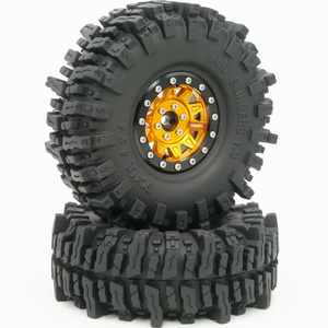 4x RC 1.9 Mud Slingers Tires 120mm & HEAVY 1.9 Beadlock Wheels For 1/10 Crawler