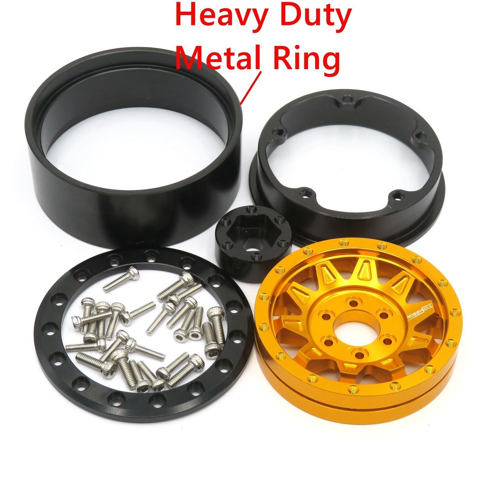 4x RC 1.9 Mud Slingers Tires 120mm & HEAVY 1.9 Beadlock Wheels For 1/10 Crawler