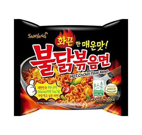 Korean Factory Instant Noodle Food Hot Chicken Spicy Flavor Roasted , stir fried ramen noodles