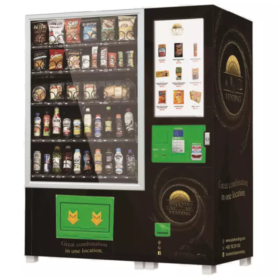 Large Capacity OEM/ODM Candy Drink Vending Machine With Card Reader Bill Coin Acceptor