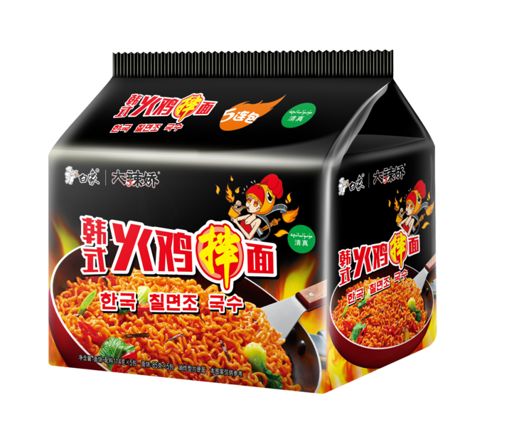 Korean Factory Instant Noodle Food Hot Chicken Spicy Flavor Roasted , stir fried ramen noodles